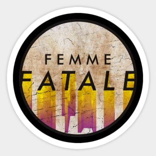 Femme Fatale - VINTAGE YELLOW CIRCLE Sticker